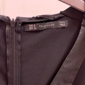 Zara Black Faux Leather Romper